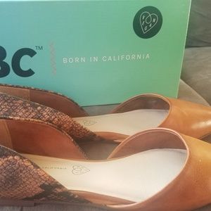 BC Footwear Society D'orsay Flat in Python and Cog